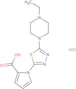 1-[5-(4-Ethylpiperazin-1-yl)-1,3,4-thiadiazol-2-yl]-1H-pyrrole-2-carboxylic acid hydrochloride