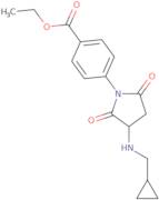 Ethyl 4-{3-[(cyclopropylmethyl)amino]-2,5-dioxopyrrolidin-1-yl}benzoate