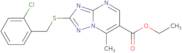 Ethyl 2-[(2-chlorobenzyl)thio]-7-methyl[1,2,4]triazolo[1,5-a]pyrimidine-6-carboxylate