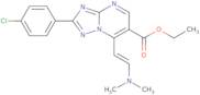 Ethyl 2-(4-chlorophenyl)-7-[(E)-2-(dimethylamino)vinyl][1,2,4]triazolo[1,5-a]pyrimidine-6-carboxyl…