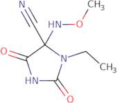 3-Ethyl-4-(methoxyamino)-2,5-dioxoimidazolidine-4-carbonitrile