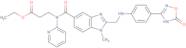 Ethyl 3-(1-methyl-2-(((4-(5-oxo-4,5-dihydro-1,2,4-oxadiazol-3-yl)phenyl)amino)methyl)-N-(pyridin-2-yl)-1H-benzo[d]imidazole-5-carbox amido)propanoate