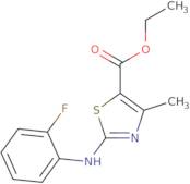 ethyl 3-((2-fluorophenyl)amino)-5-methyl-2,4-thiazolecarboxylate