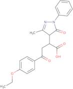 4-(4-Ethoxyphenyl)-2-(3-methyl-5-oxo-1-phenyl(2-pyrazolin-4-yl))-4-oxobutanoic acid