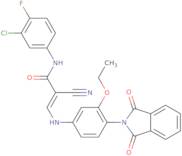 (E)-3-[3-Ethoxy-4-(phthalimidyl)anilino]-N-(3-chloro-4-fluorophenyl)-2-cyano-2-propenamide