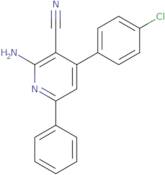 2-Amino-4-(4-chlorophenyl)-6-phenylpyridine-3-carbonitrile