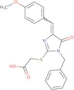 2-[(4E)-1-Benzyl-4-[(4-methoxyphenyl)methylidene]-5-oxoimidazol-2-yl]sulfanylacetic acid