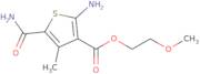 2-Methoxyethyl 2-amino-5-carbamoyl-4-methylthiophene-3-carboxylate