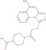 1-[2-({5-Methyl-[1,2,4]triazolo[4,3-a]quinolin-1-yl}sulfanyl)acetyl]piperidine-4-carboxylic acid