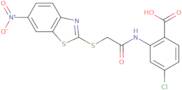 4-Chloro-2-{2-[(6-nitro-1,3-benzothiazol-2-yl)sulfanyl]acetamido}benzoic acid