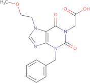 2-[3-Benzyl-7-(2-methoxyethyl)-2,6-dioxo-2,3,6,7-tetrahydro-1H-purin-1-yl]acetic acid