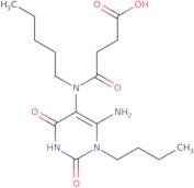 3-[(6-Amino-1-butyl-2,4-dioxo-1,2,3,4-tetrahydropyrimidin-5-yl)(pentyl)carbamoyl]propanoic acid