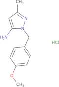2-[(4-Methoxyphenyl)methyl]-5-methyl-2,3-dihydro-1H-pyrazol-3-imine hydrochloride