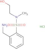2-(Aminomethyl)-N-(2-hydroxyethyl)-N-methylbenzene-1-sulfonamide hydrochloride