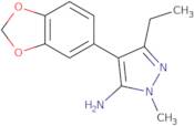 4-(1,3-Dioxaindan-5-yl)-5-ethyl-2-methyl-2,3-dihydro-1H-pyrazol-3-imine