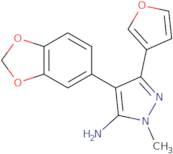 4-(1,3-Dioxaindan-5-yl)-5-(furan-3-yl)-2-methyl-2,3-dihydro-1H-pyrazol-3-imine