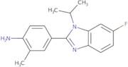 4-[6-Fluoro-1-(propan-2-yl)-2,3-dihydro-1H-1,3-benzodiazol-2-ylidene]-2-methylcyclohexa-2,5-dien-1…
