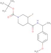 tert-Butyl 3-fluoro-4-[1-(4-methoxyphenyl)ethylcarbamoyl]piperidine-1-carboxylate