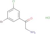 2-Amino-1-(3-bromo-5-chlorophenyl)ethan-1-one hydrochloride