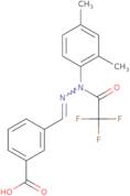 3-[(E)-[(2,4-Dimethylphenyl)-(2,2,2-trifluoroacetyl)hydrazinylidene]methyl]benzoic acid