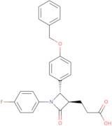 (3R,4S)-1-(4-Fluorophenyl)-2-oxo-4-[4-(benzyloxy)phenyl]-3-azetidinepropanoic acid