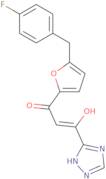 1-(5-(4-Fluorobenzyl)furan-2-yl)-3-hydroxy-3-(1H-1,2,4-triazol-3-yl)-2-propen-1-one