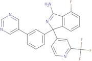 4-Fluoro-1-[3-(5-pyrimidinyl)phenyl]-1-[2-(trifluoromethyl)-4-pyridinyl]-1H-isoindol-3-amine