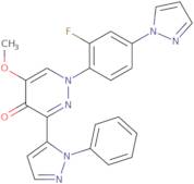 1-[2-Fluoro-4-(1H-pyrazol-1-yl)phenyl]-5-methoxy-3-(1-phenyl-1H-pyrazol-5-yl)pyridazin-4(1H)-one