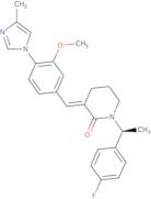 (E)-1-[(1S)-1-(4-Fluorophenyl)ethyl]-3-[3-methoxy-4-(4-methyl-1H-imidazol-1-yl)benzylidene]piperidin-2-one
