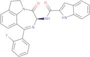 N-(1-(2-Fluorophenyl)-3,4,6,7-tetrahydro-4-oxo-pyrrolo(3,2,1-jk)(1,4)benzodiazepin-3-yl)-1H-indole-2-carboxamide