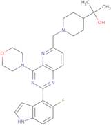 2-[1-[[2-(5-Fluoro-1H-indol-4-yl)-4-(morpholin-4-yl)pyrido[3,2-d]pyrimidin-6-yl]methyl]piperidin-4-yl]propan-2-ol