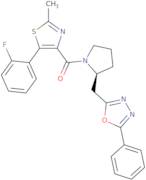 (S)-1-[5-[2-Fluorophenyl]-2-methylthiazol-4-yl]-1-[2-[[5-phenyl-[1,3,4]oxadiazol-2-yl]methyl]pyrro…