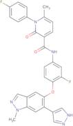 N-[3-Fluoro-4-[[1-methyl-6-(1H-pyrazol-4-yl)-1H-indazol-5-yl]oxy]phenyl]-1-(4-fluorophenyl)-1,2-dihydro-6-methyl-2-oxo-3-pyridinecar boxamide