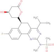 N-[(6S)-8-Fluoro-5,6-dihydro-4-(1-methylethyl)-6-[(2S,4R)-tetrahydro-4-hydroxy-6-oxo-2H-pyran-2-yl]benzo[h]quinazolin-2-yl]-N-methyl methanesulfonamide