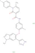 N-[3-Fluoro-4-[[1-methyl-6-(1H-pyrazol-4-yl)-1H-indazol-5-yl]oxyphenyl]-1-(4-fluorophenyl)-6-methyl-2-oxopyridine-3-carboxamide dihy drochloride