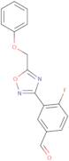 4-Fluoro-3-[5-(phenoxymethyl)-1,2,4-oxadiazol-3-yl]benzaldehyde