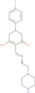 5-(4-Fluorophenyl)-2-{[(2-piperazin-1-ylethyl)amino]methylene}cyclohexane-1,3-dione