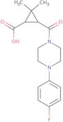 3-{[4-(4-Fluorophenyl)piperazin-1-yl]carbonyl}-2,2-dimethylcyclopropanecarboxylic acid
