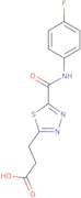 3-(5-{[(4-Fluorophenyl)amino]carbonyl}-1,3,4-thiadiazol-2-yl)propanoic acid