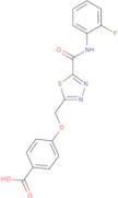 4-[(5-{[(2-Fluorophenyl)amino]carbonyl}-1,3,4-thiadiazol-2-yl)methoxy]benzoic acid