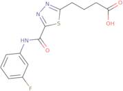 4-(5-{[(3-Fluorophenyl)amino]carbonyl}-1,3,4-thiadiazol-2-yl)butanoic acid