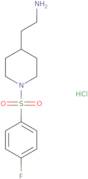 (2-{1-[(4-Fluorophenyl)sulfonyl]piperidin-4-yl}ethyl)amine hydrochloride