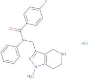 4-Fluoro-N-[(1-methyl-4,5,6,7-tetrahydro-1H-pyrazolo[4,3-c]pyridin-3-yl)methyl]-N-phenylbenzamide