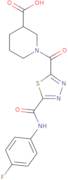 1-[(5-{[(4-Fluorophenyl)amino]carbonyl}-1,3,4-thiadiazol-2-yl)carbonyl]piperidine-3-carboxylic acid