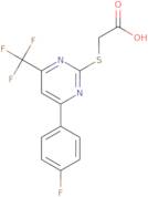 {[4-(4-Fluorophenyl)-6-(trifluoromethyl)pyrimidin-2-yl]thio}acetic acid