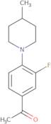 1-[3-Fluoro-4-(4-methylpiperidin-1-yl)phenyl]ethanone