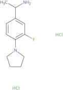 [1-(3-Fluoro-4-pyrrolidin-1-ylphenyl)ethyl]amine dihydrochloride