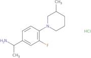 {1-[3-Fluoro-4-(3-methylpiperidin-1-yl)phenyl]ethyl}amine hydrochloride