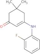 3-[(2-Fluorophenyl)amino]-5,5-dimethylcyclohex-2-en-1-one