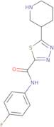 N-(4-Fluorophenyl)-5-piperidin-3-yl-1,3,4-thiadiazole-2-carboxamide